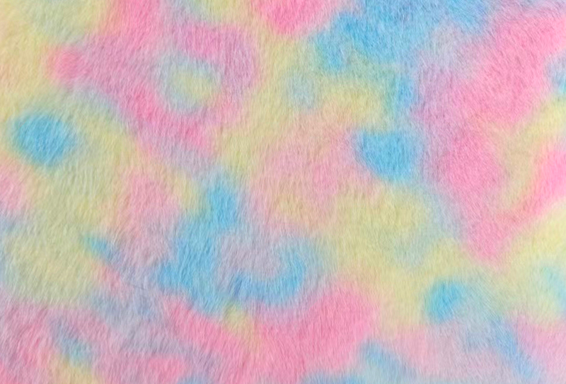 Ткань из искусственной норки цвета радуги, 500GSM, европейская норка Ткань из искусственной норки цвета радуги, 500GSM, европейская норка