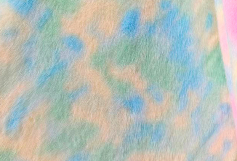 Ткань из искусственной норки цвета радуги, 500GSM, европейская норка Ткань из искусственной норки цвета радуги, 500GSM, европейская норка
