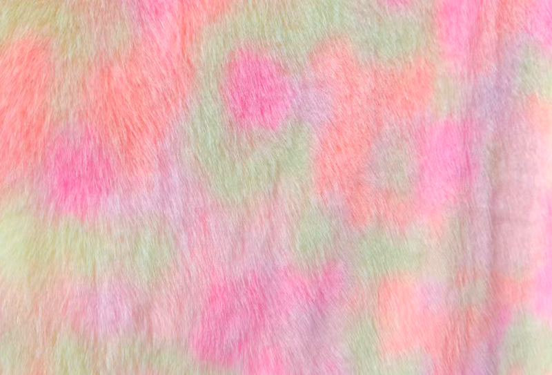 Ткань из искусственной норки цвета радуги, 500GSM, европейская норка Ткань из искусственной норки цвета радуги, 500GSM, европейская норка