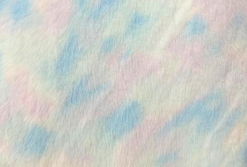 Ткань из искусственной норки цвета радуги, 500GSM, европейская норка Ткань из искусственной норки цвета радуги, 500GSM, европейская норка